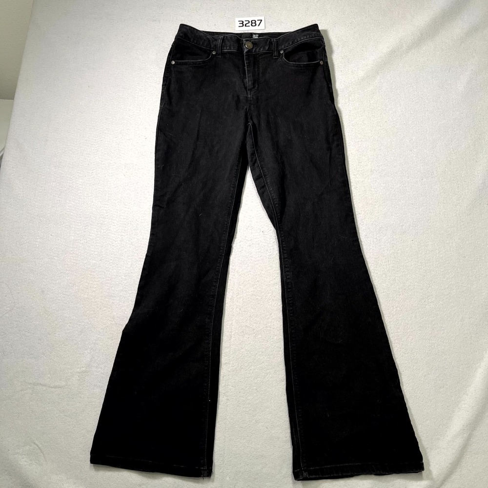 1822 Flare Jeans Womens 12 Black Denim Dark Wash Streetwear Casual Outdoor